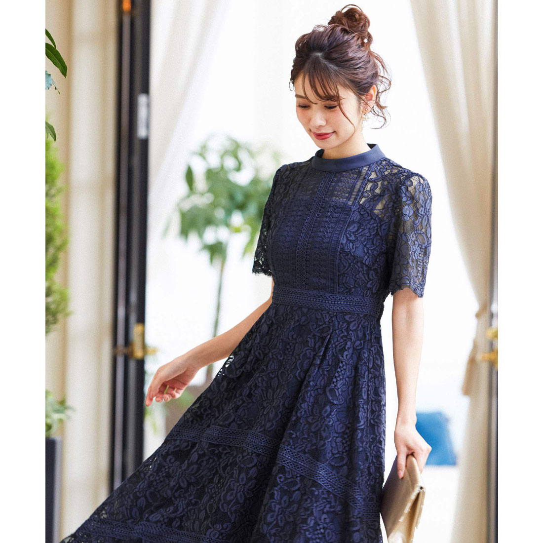 ニアナ niana ケミカルレース×ハシゴレース切り替え 結婚式