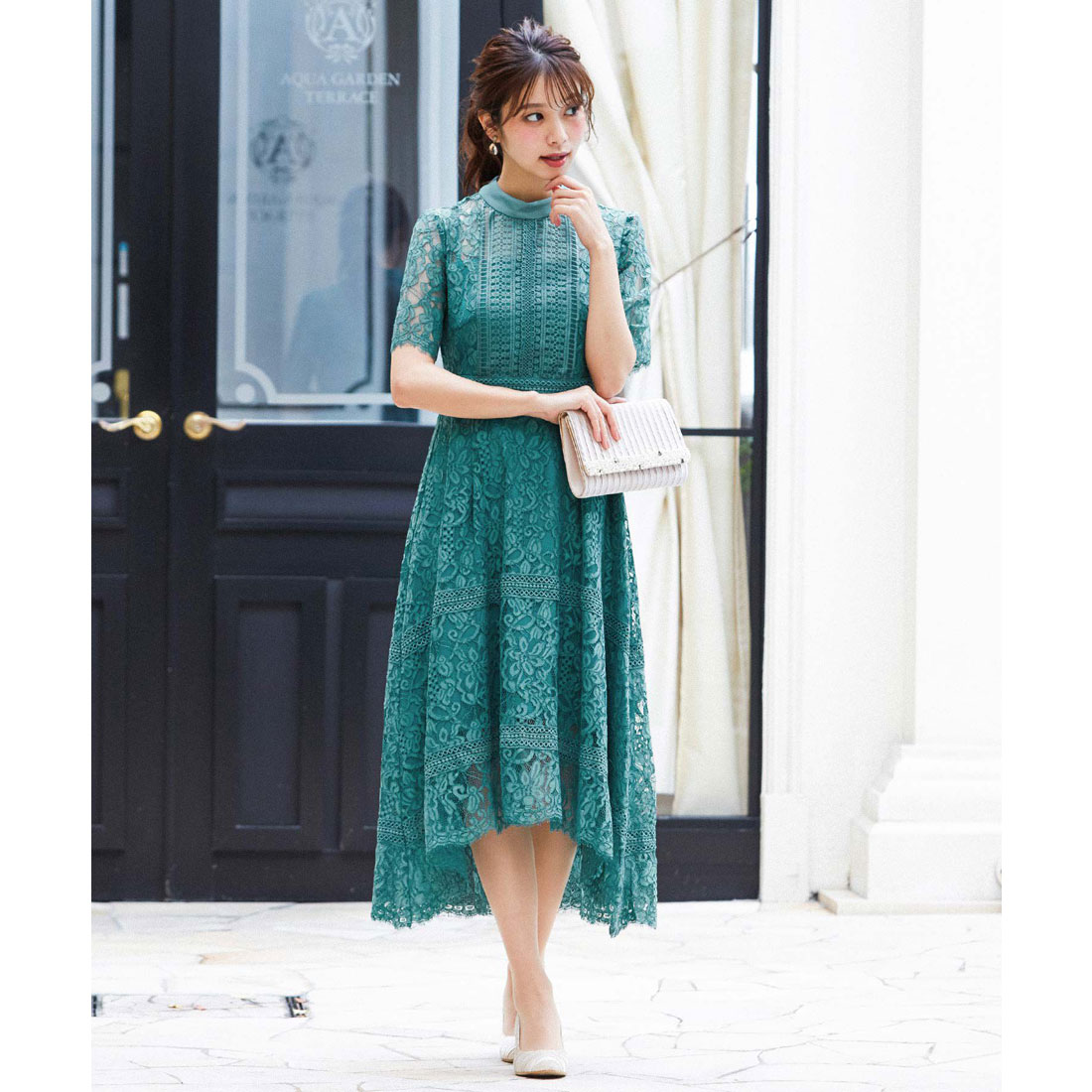 ニアナ niana ケミカルレース×ハシゴレース切り替え 結婚式