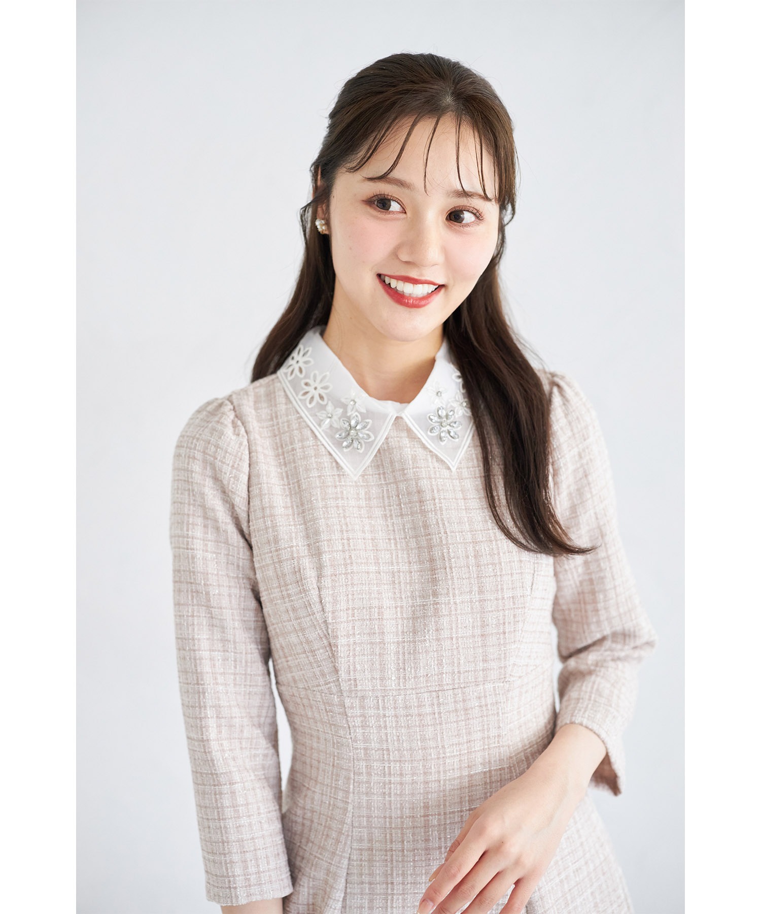 トッコクローゼット tocco closet レース襟付きバックレース トッコクローゼット tocco closet レース襟付きバックレース