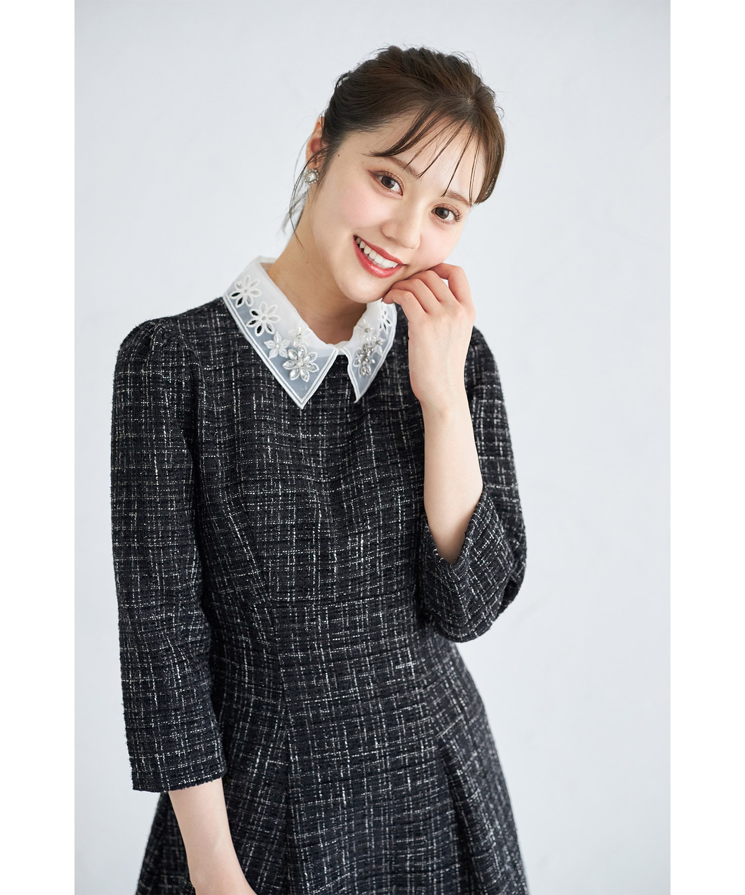 トッコクローゼット tocco closet レース襟付きバックレース