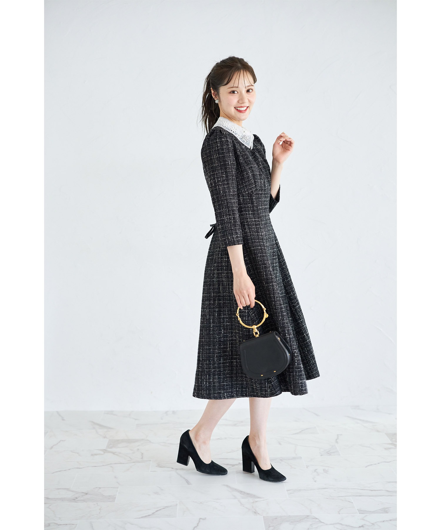 トッコクローゼット tocco closet レース襟付きバックレース トッコクローゼット tocco closet レース襟付きバックレース
