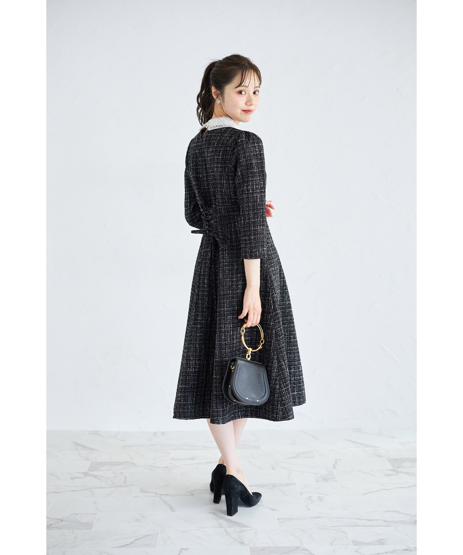 トッコクローゼット tocco closet レース襟付きバックレース トッコクローゼット tocco closet レース襟付きバックレース