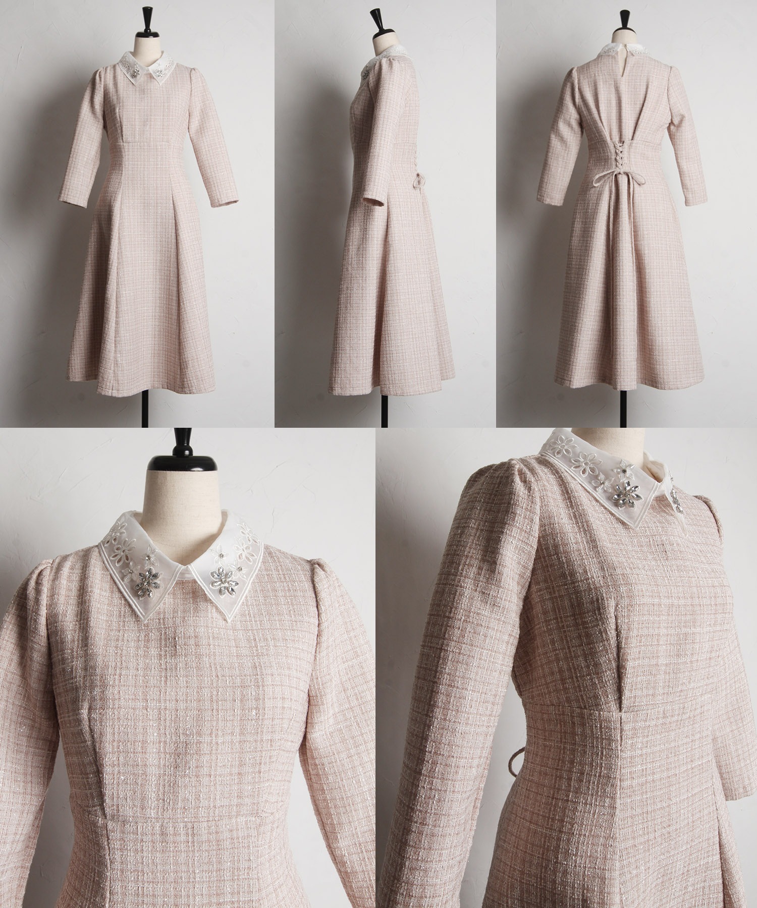 トッコクローゼット tocco closet レース襟付きバックレース トッコクローゼット tocco closet レース襟付きバックレース