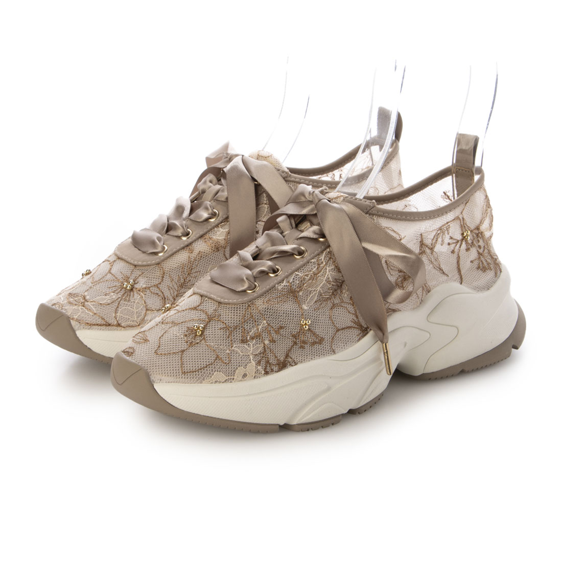 2　adidas フラワーレース スニーカー セール 50%OFF】ランダ RANDA 2WAY フラワー刺繍レース