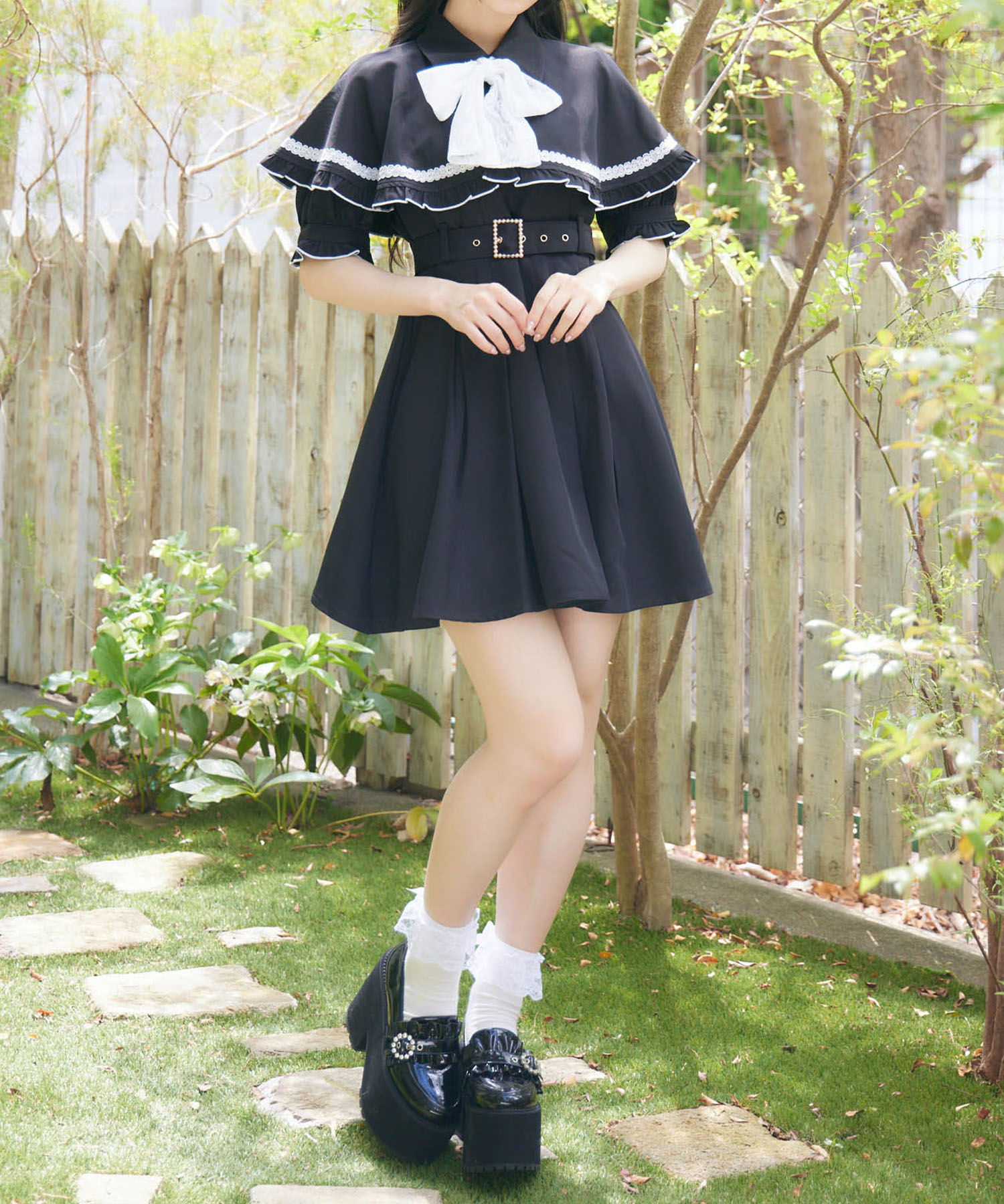 ROJITA ケープワンピース サックス ロジータ ROJITA ケープワンピース （サックス） -靴
