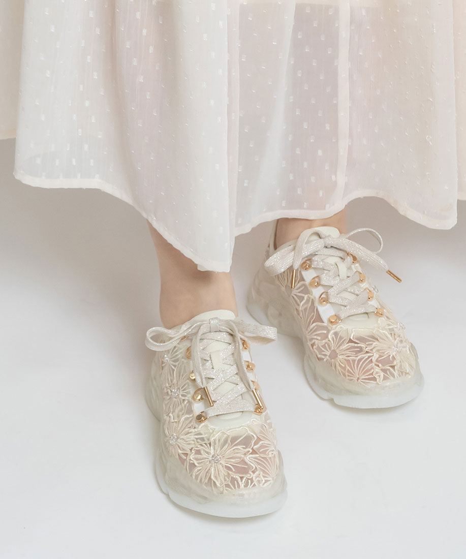 セール 40%OFF】ランダ RANDA ☆ クリアソールフラワー刺繍