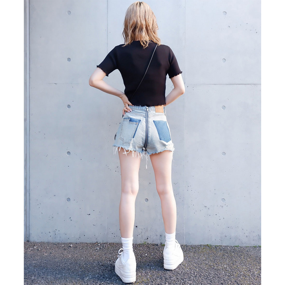 スパイラルガール SPIRALGIRL フルジップデニムショートパンツ スパイラルガール SPIRALGIRL フルジップデニムショートパンツ