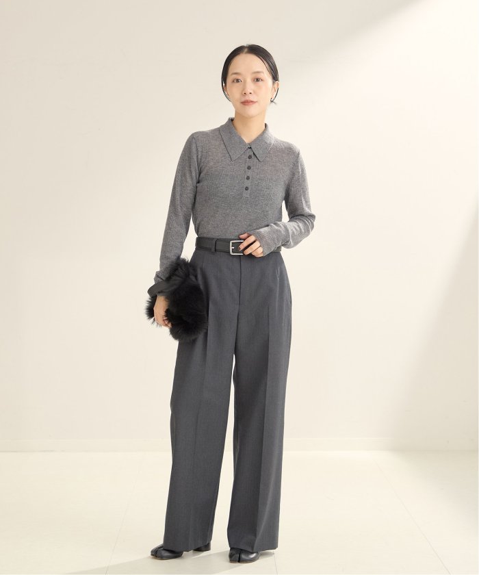 セール 30%OFF】WOOL ポロニットシャツ(507203045) | プラージュ セール 30%OFF】WOOL ポロニットシャツ(507203045) | プラージュ