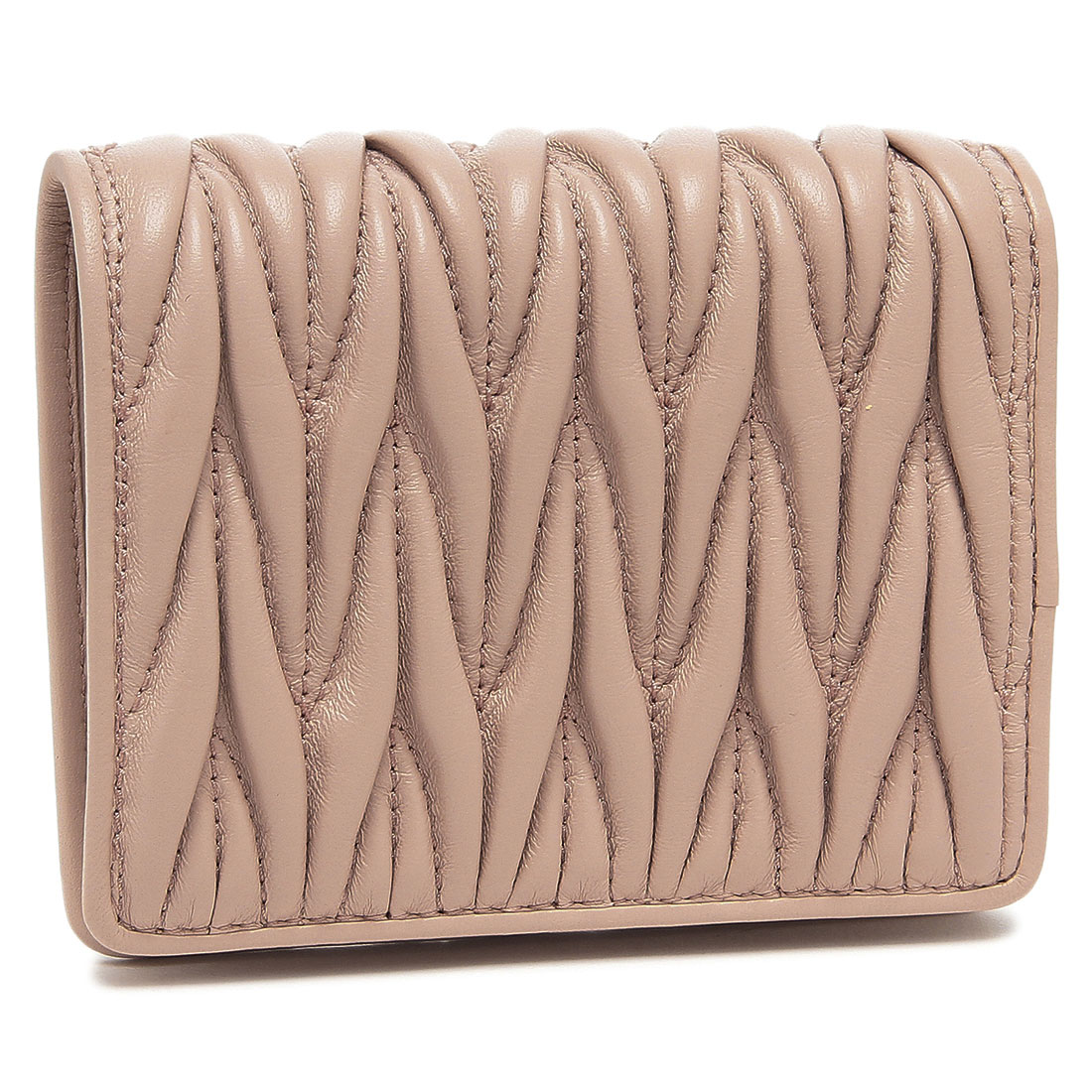 ミュウミュウ Miu Miu 二つ折り財布 マテラッセレザー ミニ財布 ミュウミュウ Miu Miu 二つ折り財布 マテラッセレザー ミニ財布
