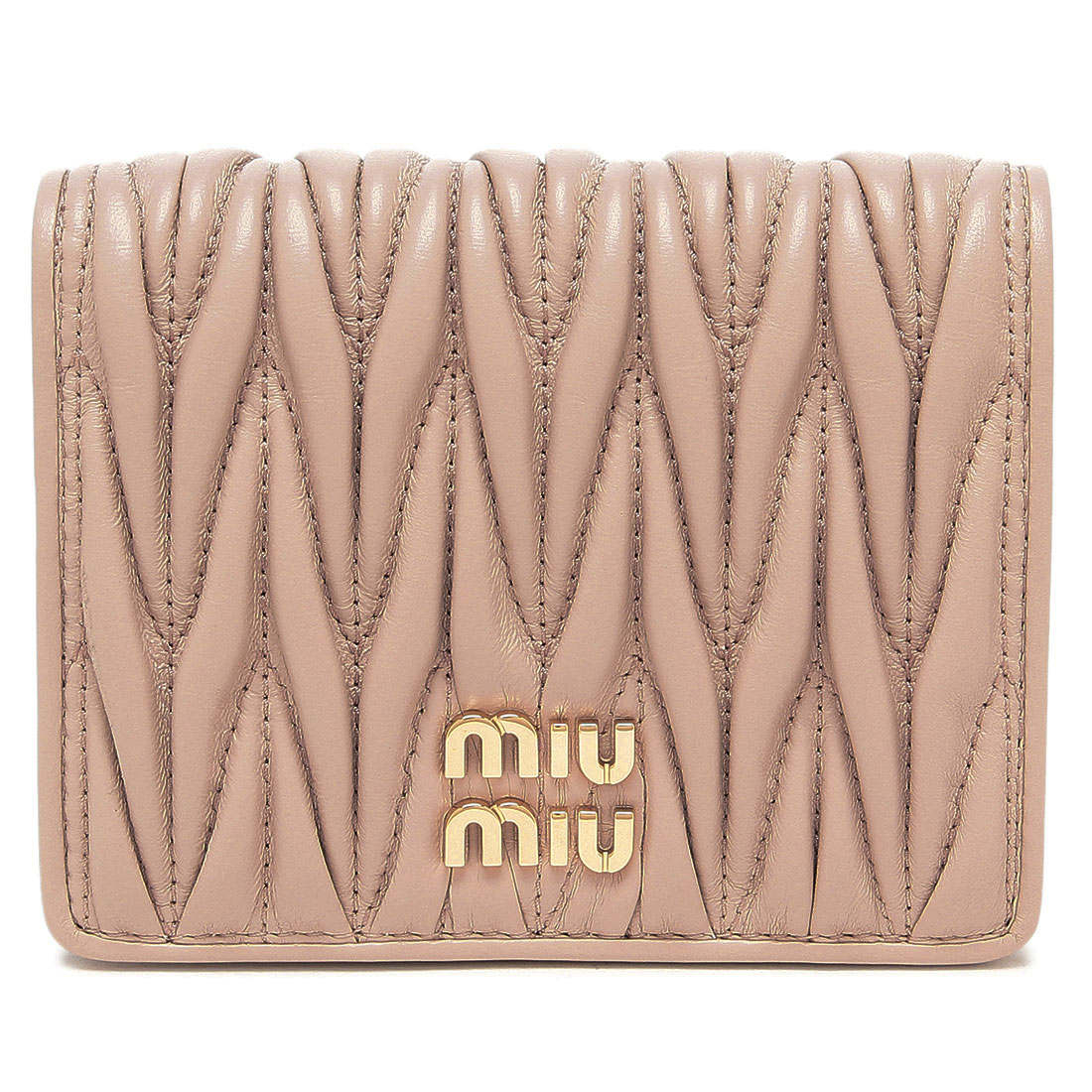 ミュウミュウ Miu Miu 二つ折り財布 マテラッセレザー ミニ財布 ミュウミュウ Miu Miu 二つ折り財布 マテラッセレザー ミニ財布