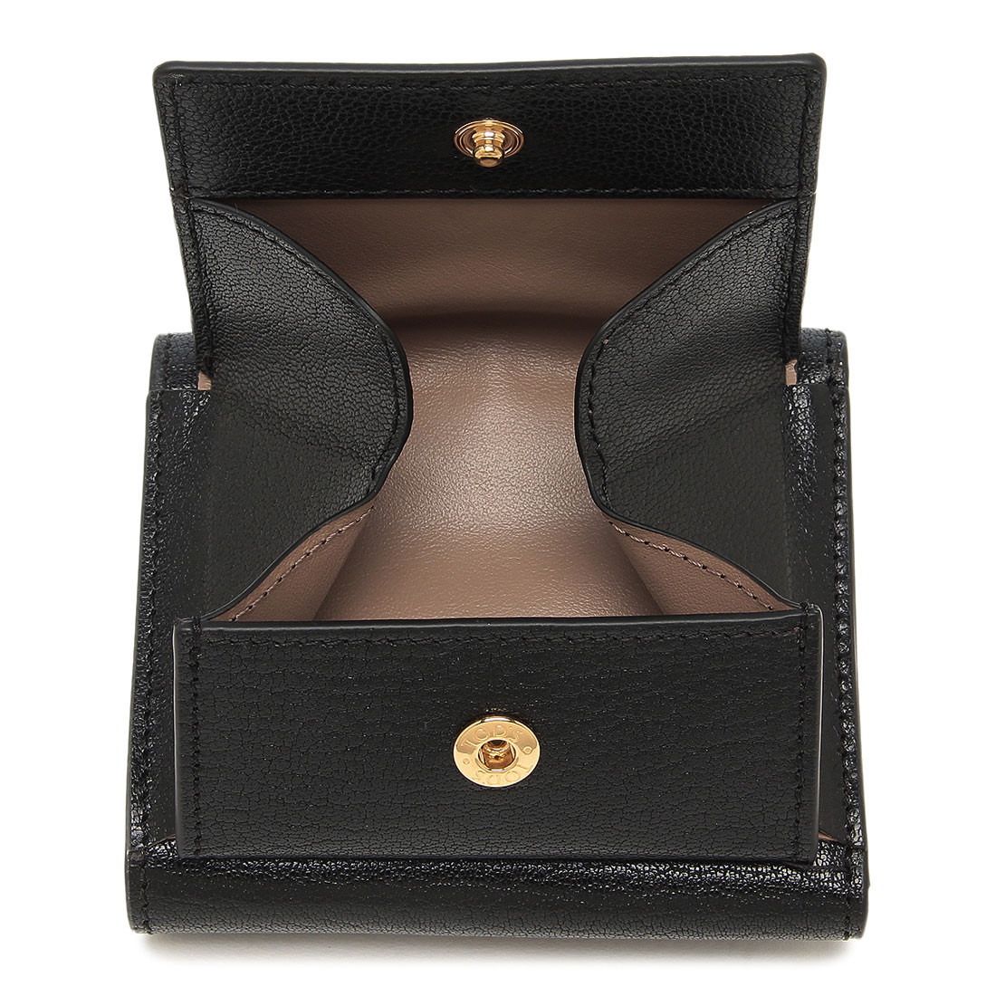 トッズ TOD'S 三つ折り財布 Tタイムレス レザー ウォレット ミニ トッズ TOD'S 三つ折り財布 Tタイムレス レザー ウォレット ミニ