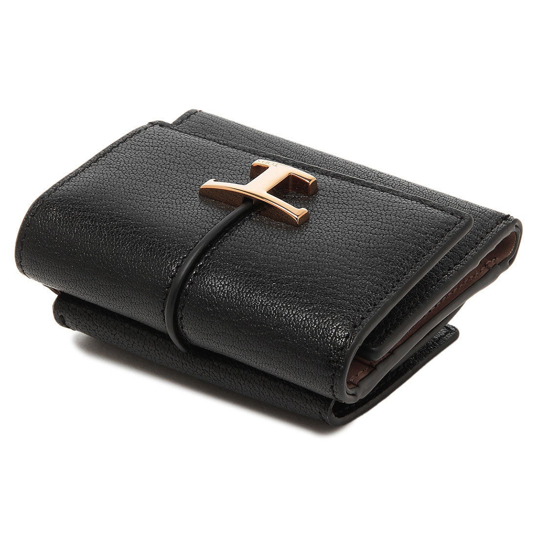 トッズ TOD'S 三つ折り財布 Tタイムレス レザー ウォレット ミニ トッズ TOD'S 三つ折り財布 Tタイムレス レザー ウォレット ミニ