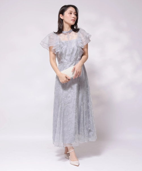 チュール刺繍ラッフルドレス(507389005) | アプワイザー