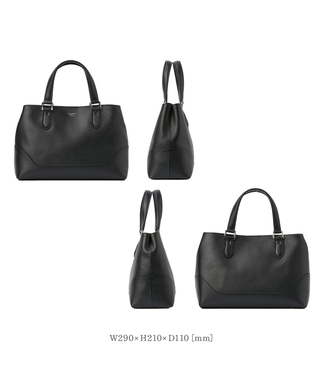 美品ペッレモルビダ　テーラマリーナ　ハンドバッグ　トートバッグ　シボ革　黒 PELLE MORBIDA トートバッグ Tela Marina（テーラマリーナ