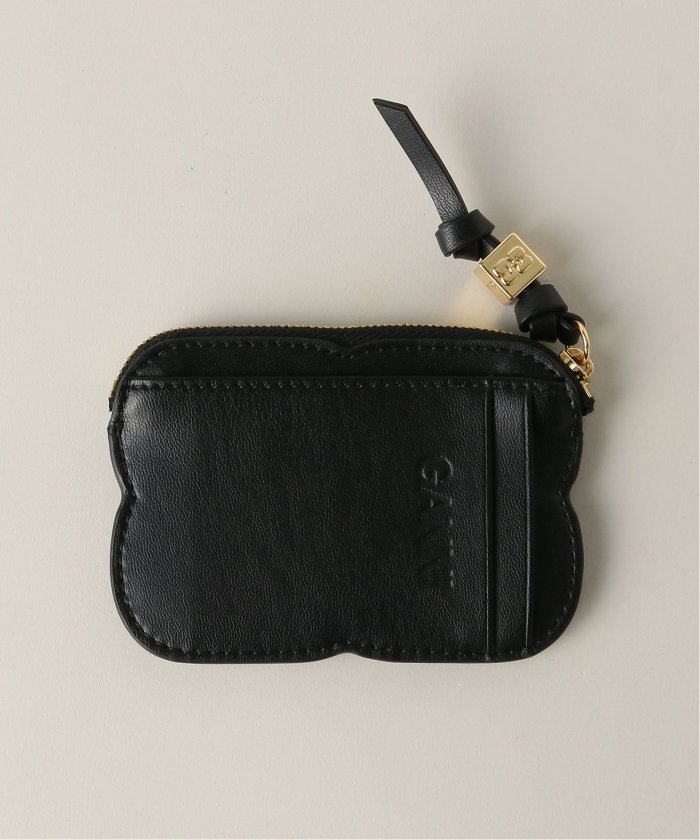 Black Black Ganni Bou Trifold Wallet | GANNI US