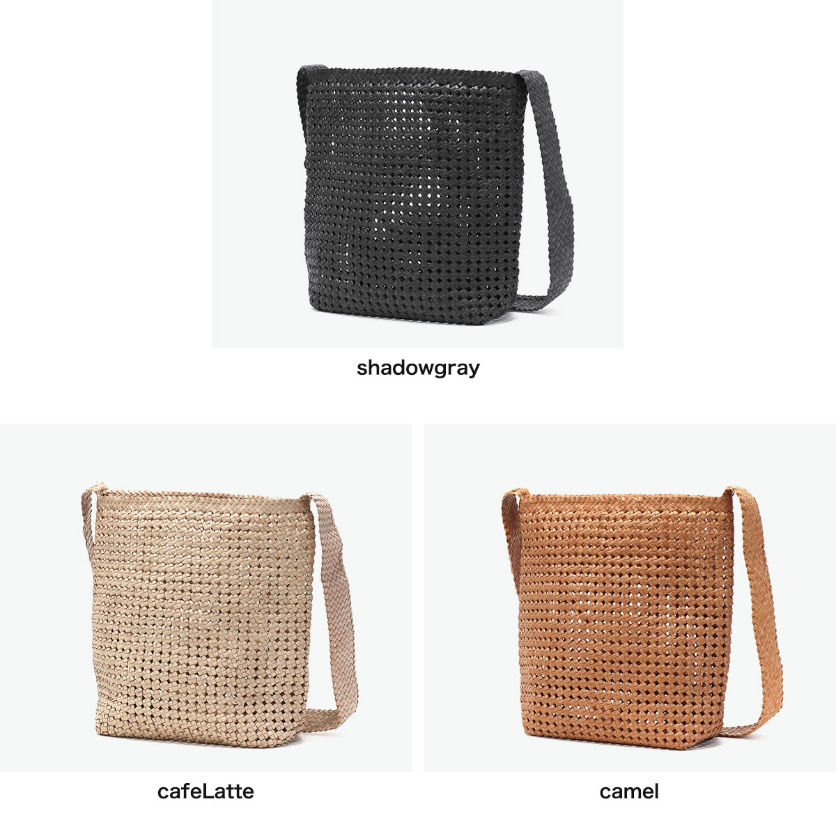 RENキャメル やぎ革メッシュバッグ タッセル付き Goat Mesh series – REN
