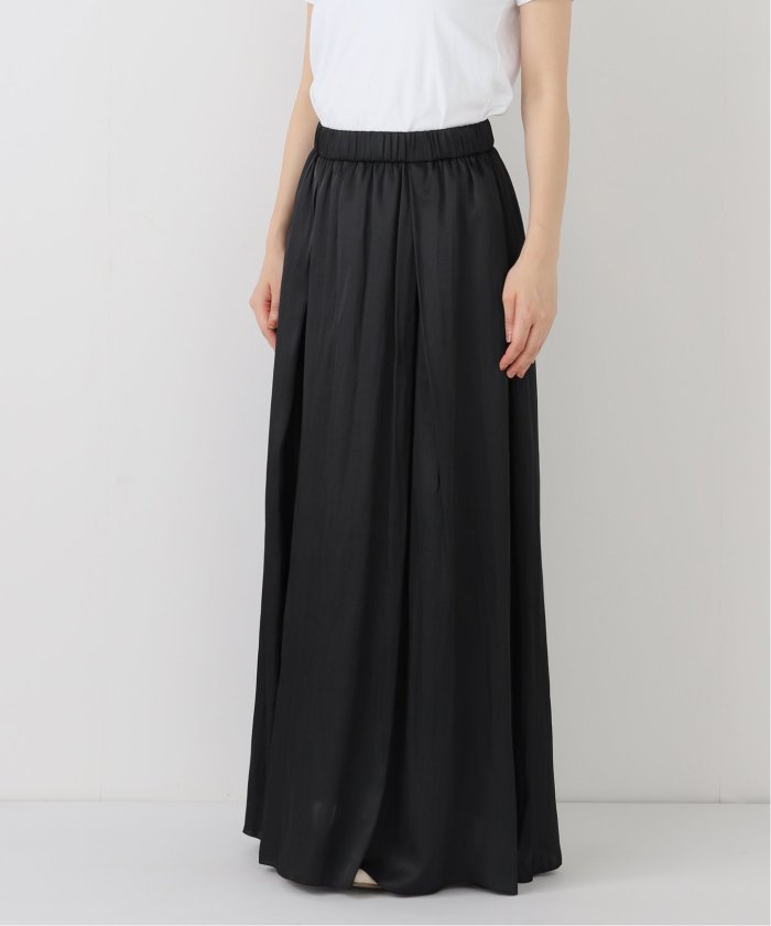 セール 30%OFF】ブライトサテンフロントスリットギャザー