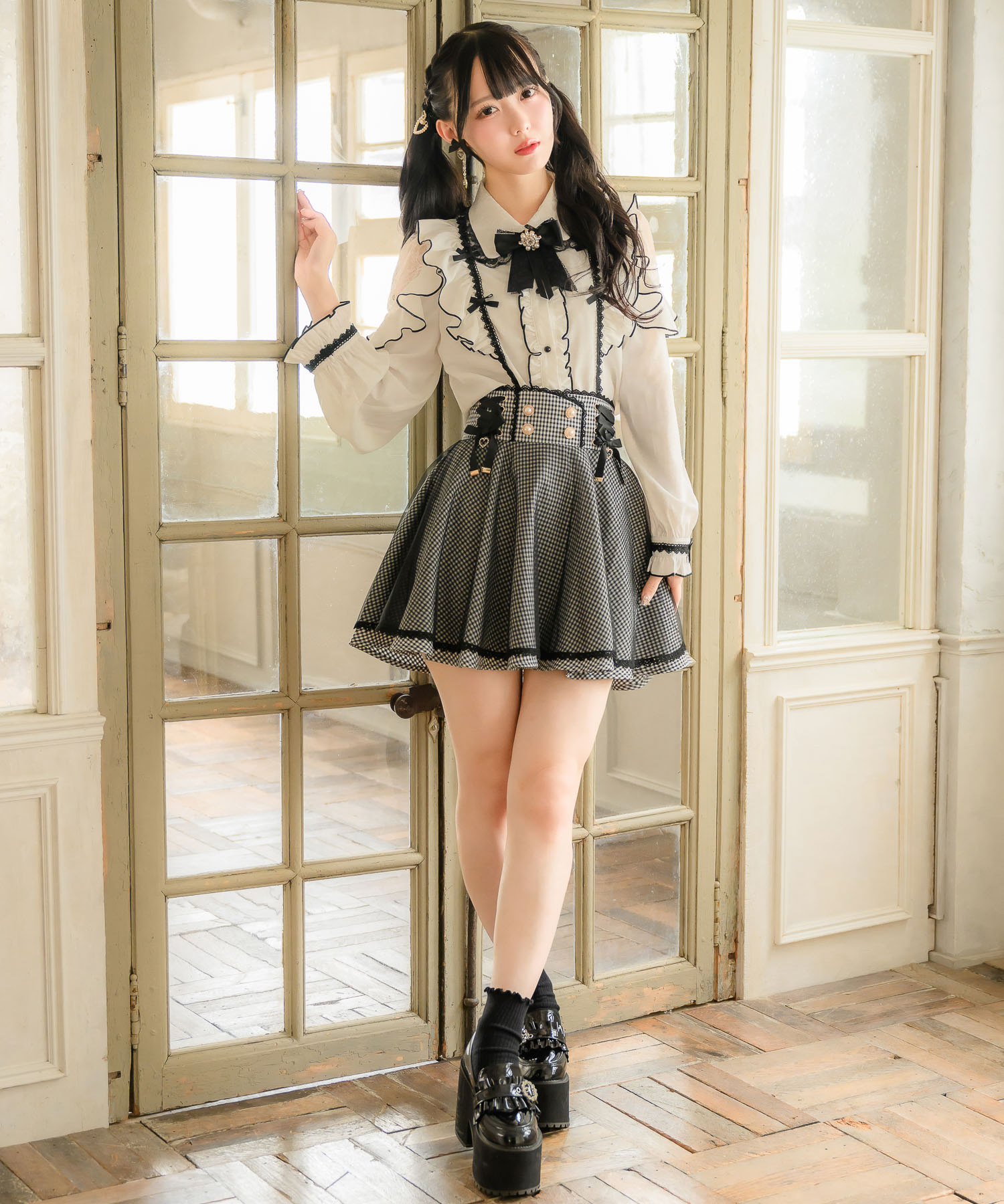 【美品】ロジータ ブラウス スカート お得6点セット F 推し活 フリル リボン セール】ロジータ ROJITA プチリボンブラウス(507088760