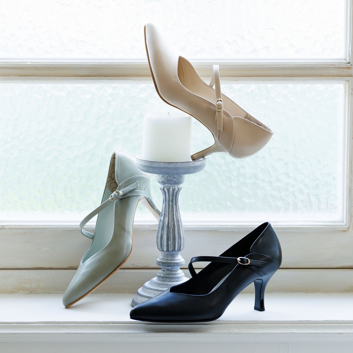 HIMIKO オープントゥグレーサンダル 収納袋付き HIMIKO オープン