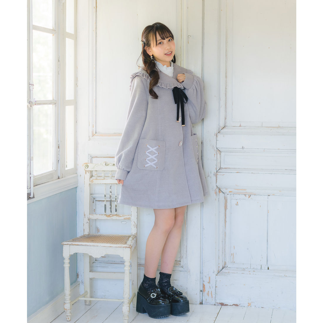 セール 50%OFF】ロジータ ROJITA セーラーカラーコート セール 50%OFF】ロジータ ROJITA セーラーカラーコート