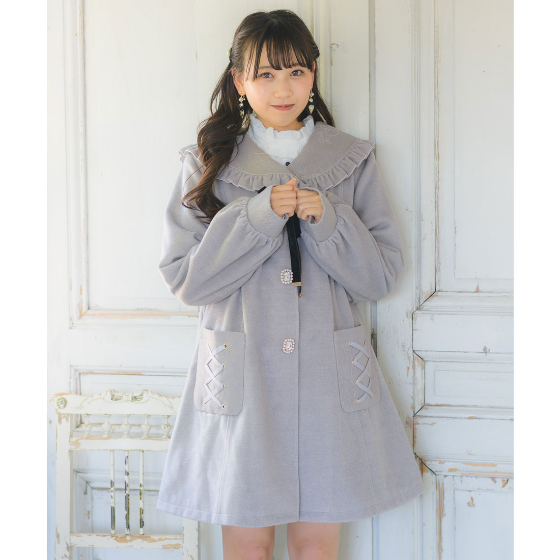 セール 50%OFF】ロジータ ROJITA セーラーカラーコート セール 50%OFF】ロジータ ROJITA セーラーカラーコート