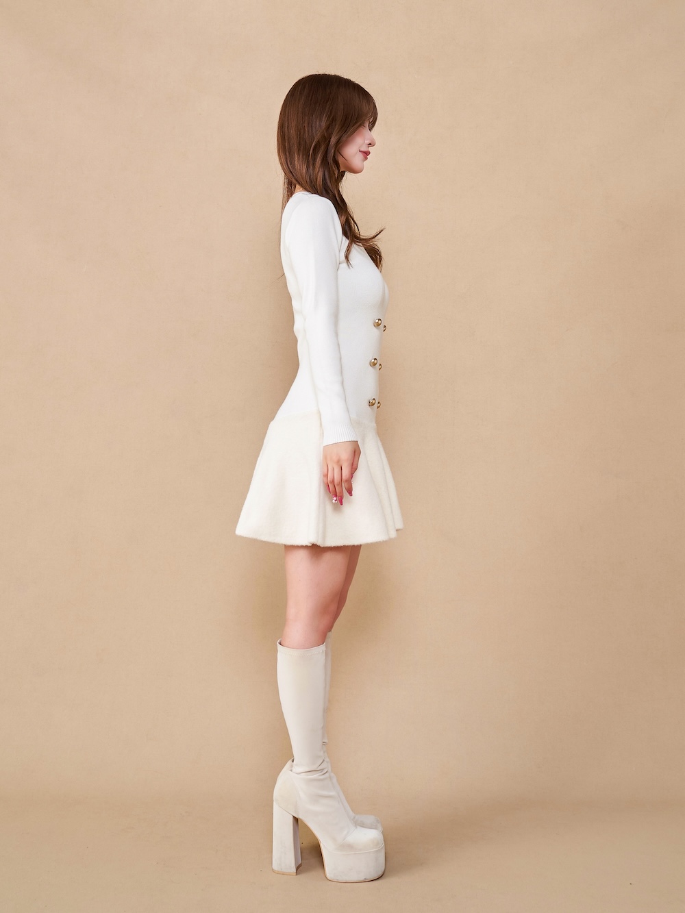 Darich ダーリッチ ジュエリーフレアチュニック アイボリー ジュエリーフレアチュニック（その他トップス）｜Darich