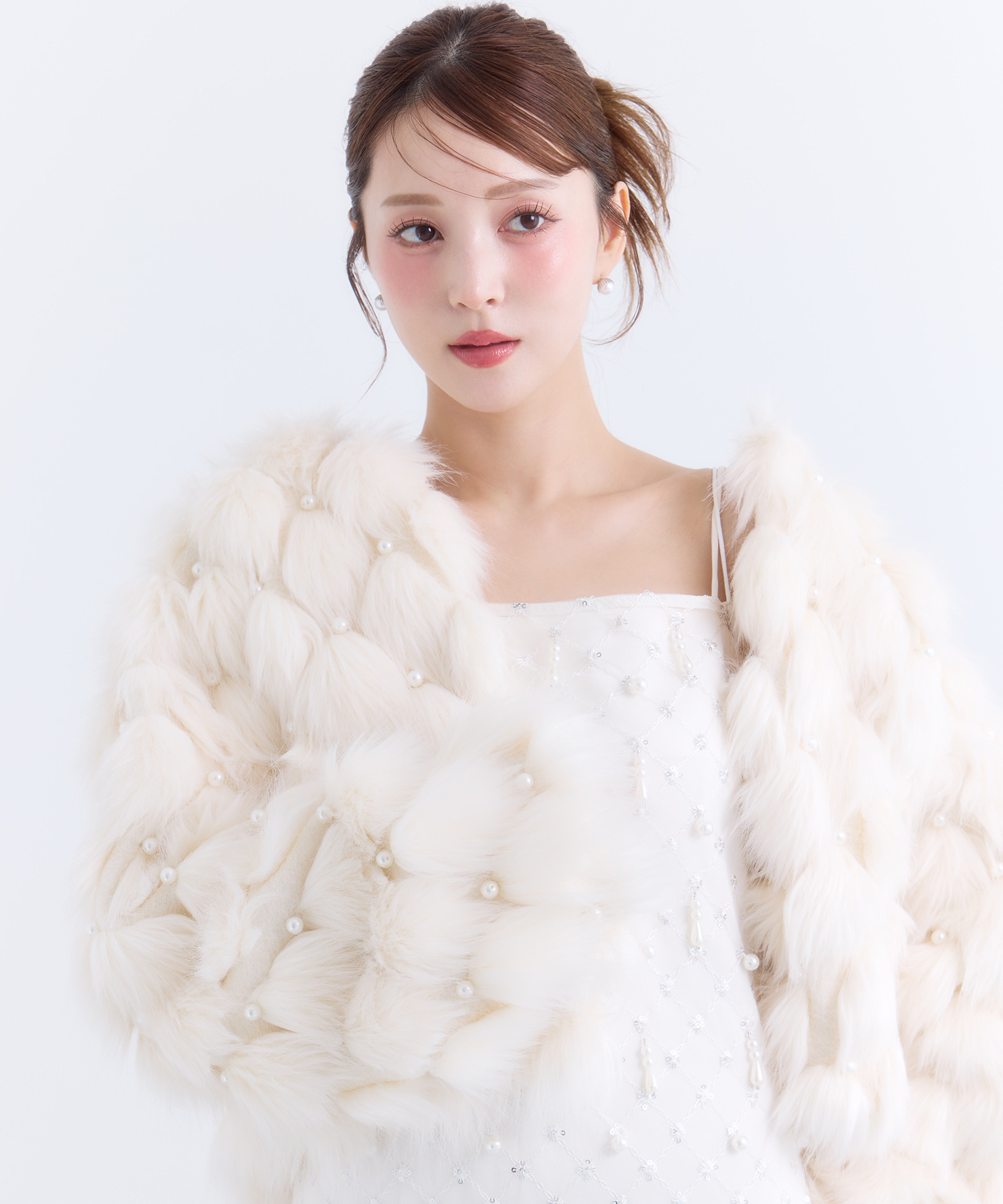 エイミーイストワール　パールファージャケット エイミーイストワール eimy istoire パール付ファージャケット