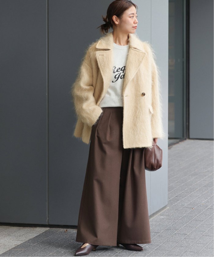 セール 30%OFF】モヘヤミックスシャギーショートコート