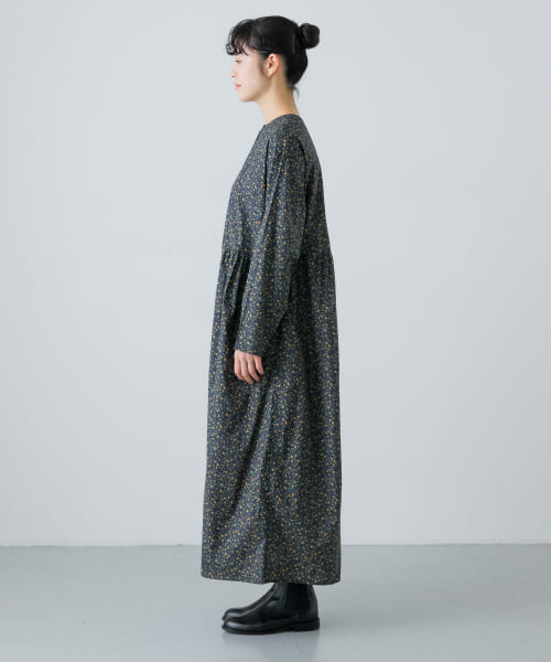 新品タグ付◉ NAVY かぐれ コットン小花柄2WAYワンピース DOORS