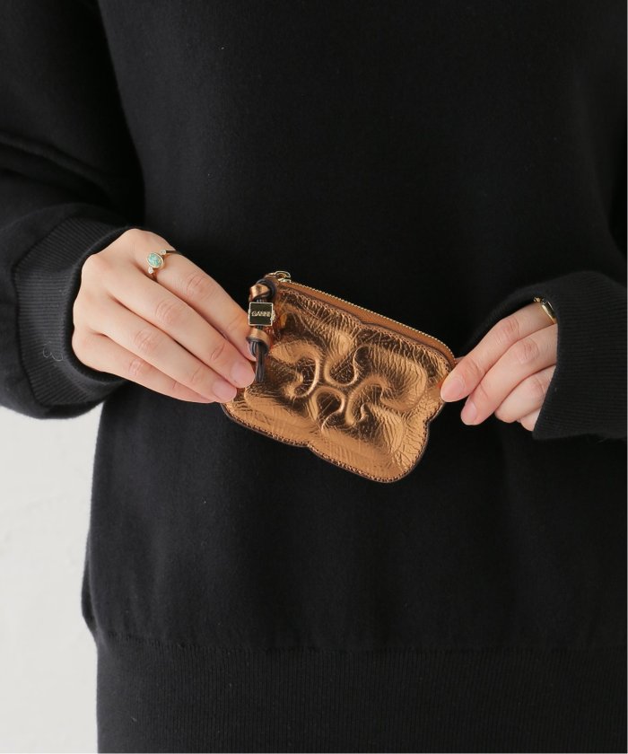 GANNI/ガニー】Bou Compact Zipped Wallet Metallic：財布（財布