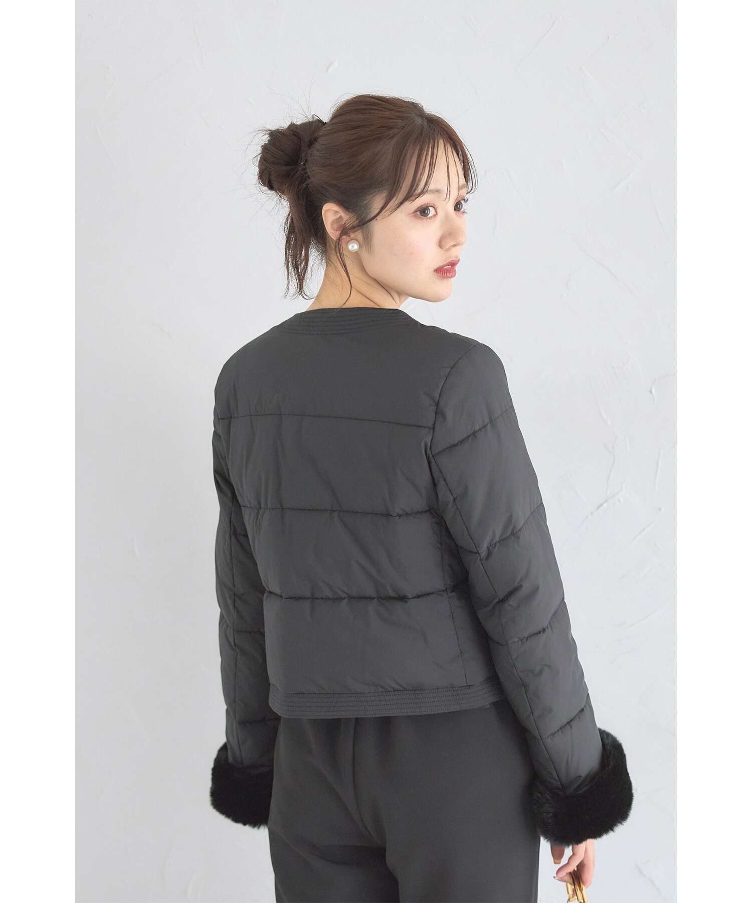 トッコクローゼット tocco closet 2WAY袖口ファー付きマイクロ