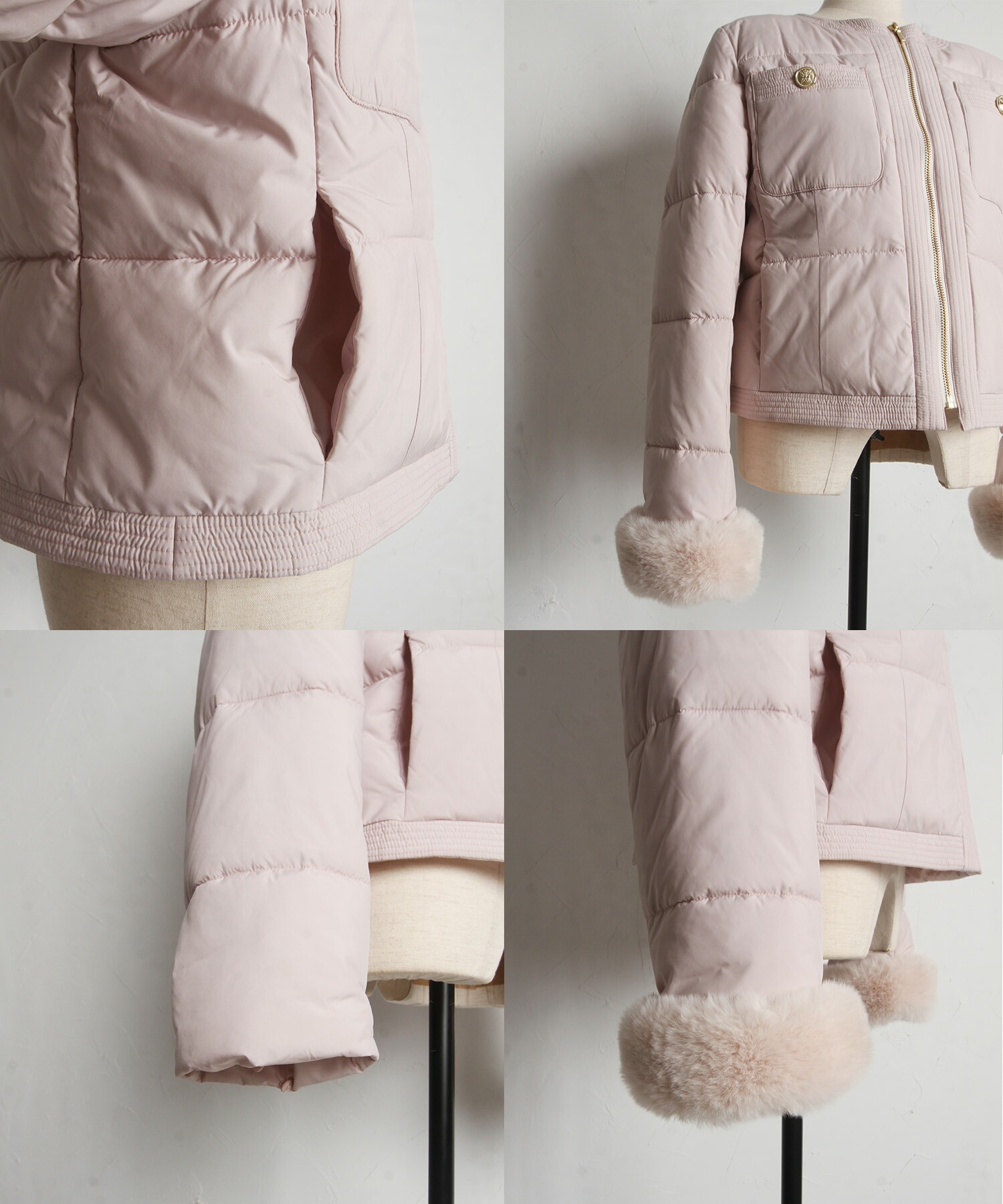 トッコクローゼット tocco closet 2WAY袖口ファー付きマイクロ トッコクローゼット tocco closet 2WAY袖口ファー付きマイクロ