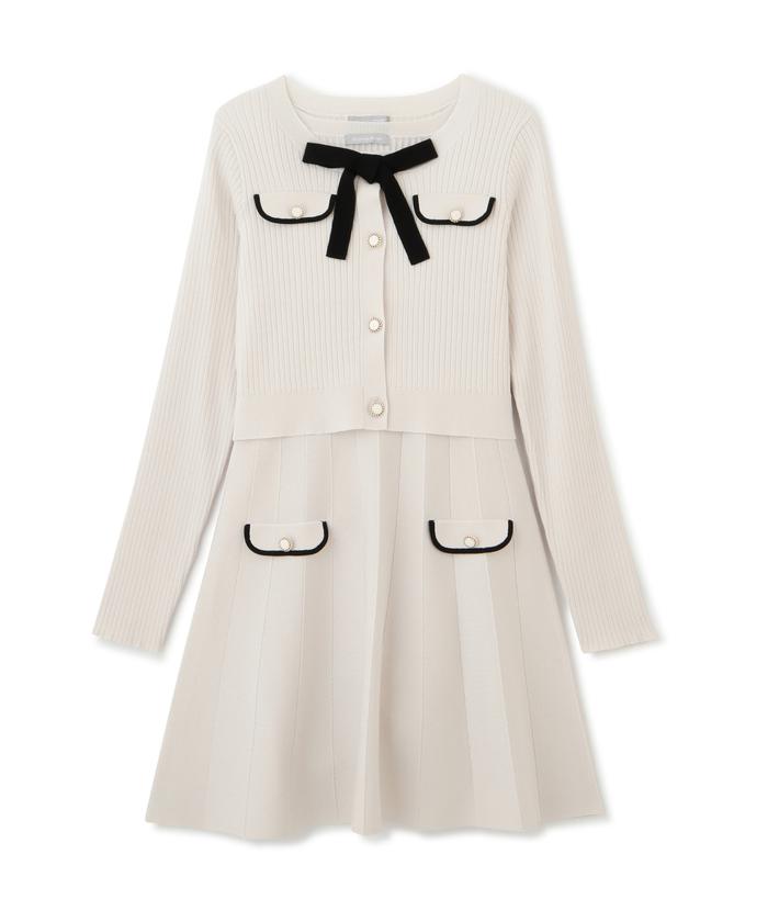 ジルバイ配色リブニットセットアップ⭐︎JILLby JILL by JILL STUART（ジルバイジルスチュアート）の「◇配色