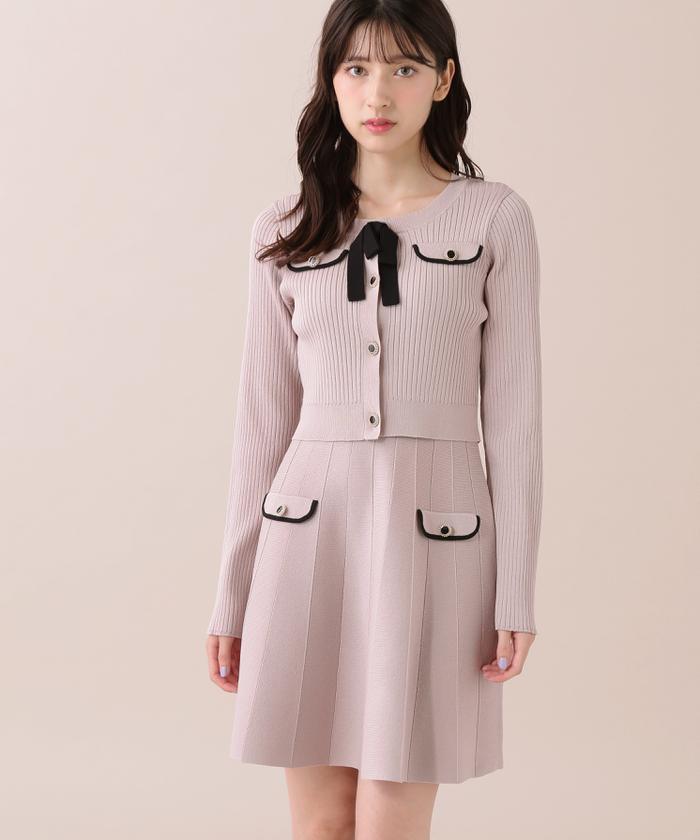 美品JILL by JILLSTUART♡配色リブニットセットアップ/ピンク 配色リブニットセットアップ(507474054) | ジル バイ ジル