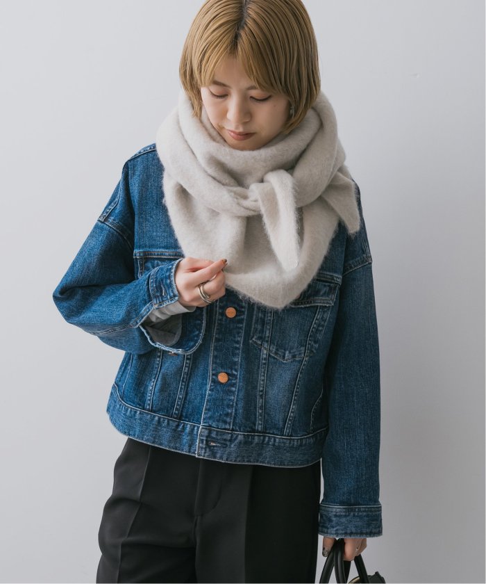 セール】アルパカニットトライアングルストール（ストール