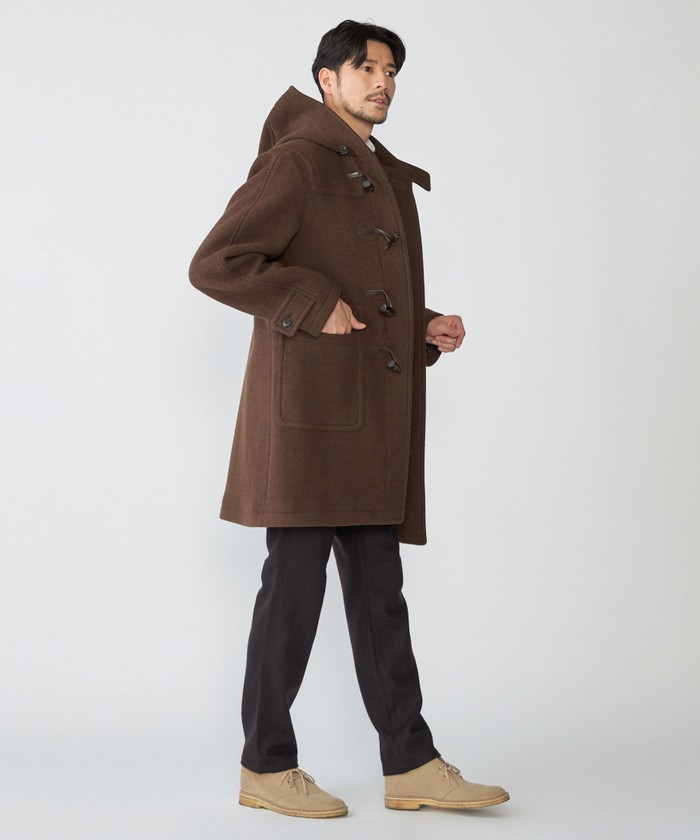 本日21時まで値下げ　Auralee ウールヘリンボーンパイルダッフルコート 本日21時まで値下げ Auralee ウールヘリンボーンパイルダッフル