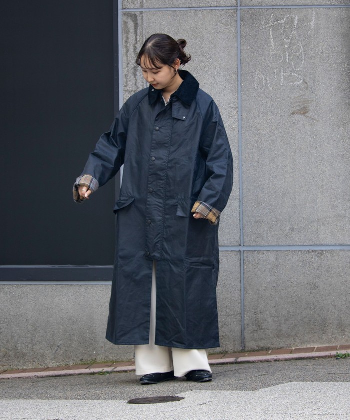 全国総量無料で Barbour】BURGHLEY バーレー ワックス コットン ロング コート ジャケット・アウター
