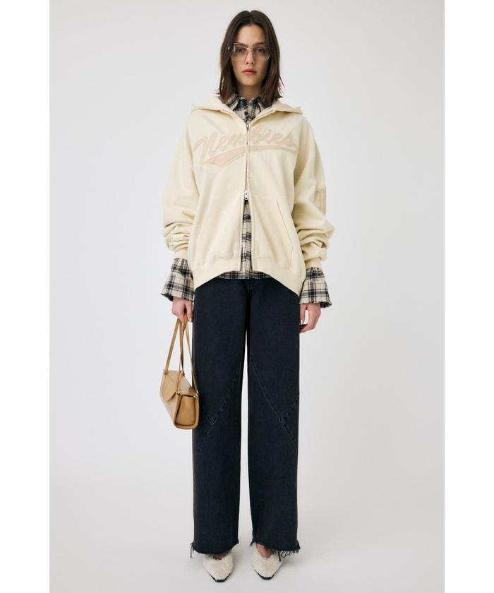 PATCHED OVERSIZED ジップパーカー(507498701) | マウジー PATCHED OVERSIZED ジップパーカー(507498701) | マウジー