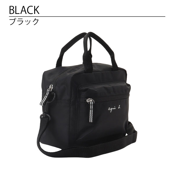 agnès b. アニエスベー ショルダーバッグ bロゴ シボ革 フラップ 黒 agnes b. アニエスベー IS12C-05 N809-VLT1 ショルダー バッグ b