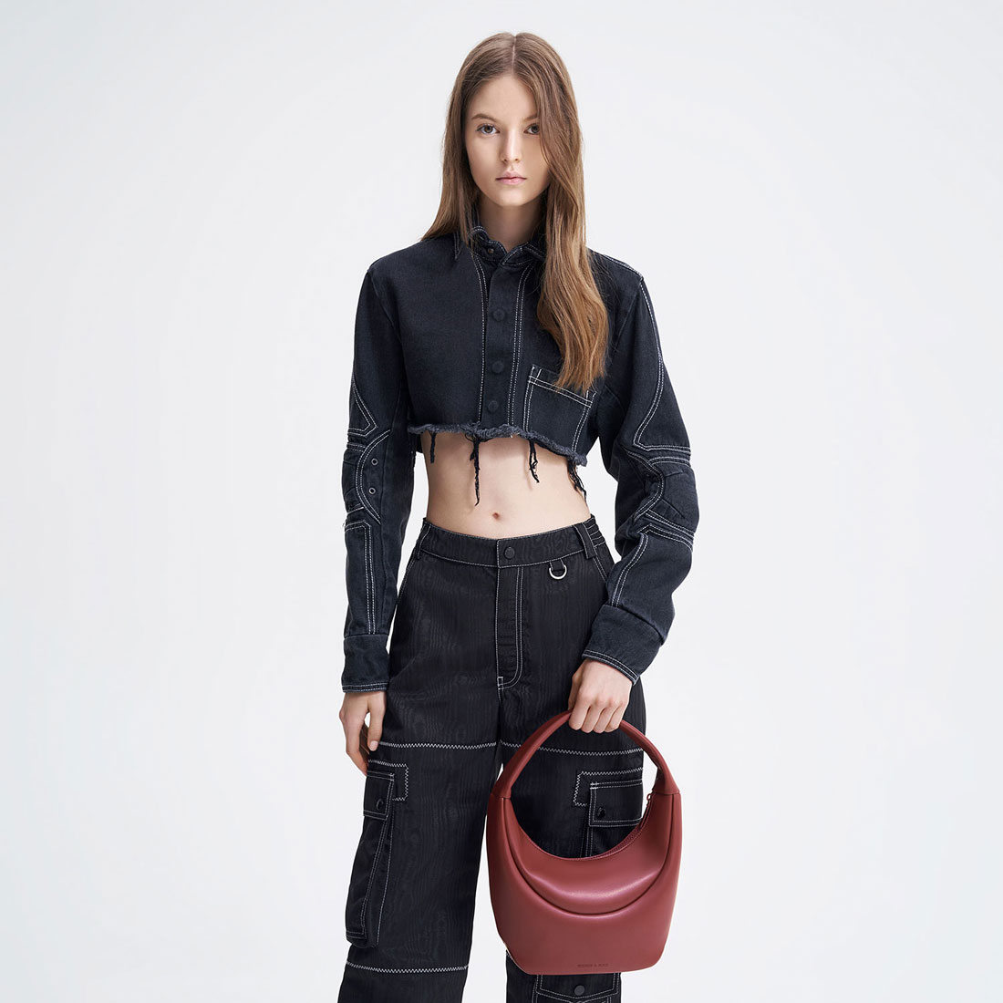 CHARLES&KEITH チャールズ＆キース イロンゲイトホーボーカーブバッグ セール】イロンゲイトカーブ ホーボーバッグ(507175624