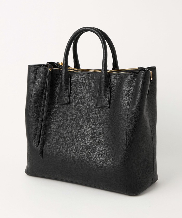 極美品 グリーンレーベルリラクシング 黒 レザー A4 トート
