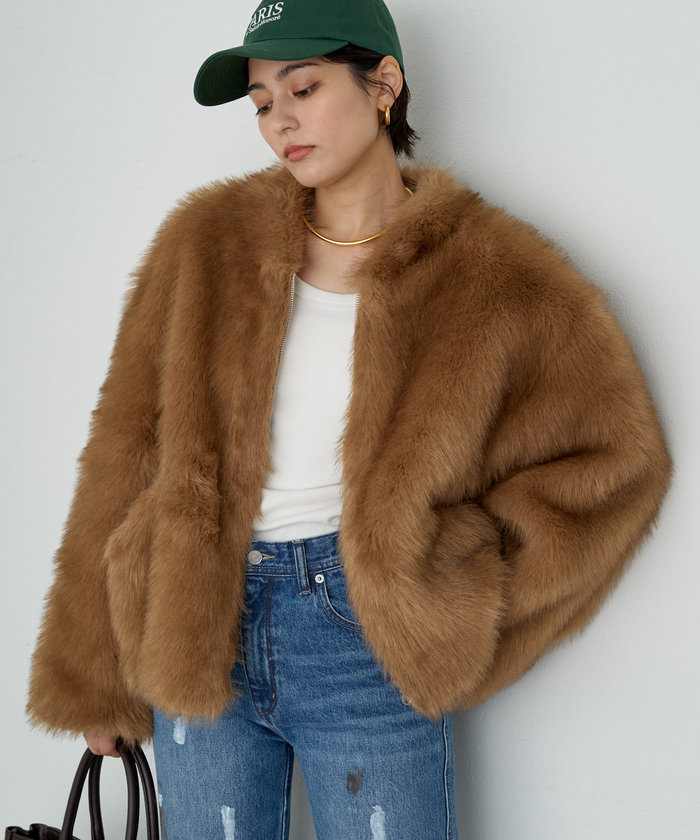 セール 63%OFF】【Loungedress】フェイクファーコート(507504966