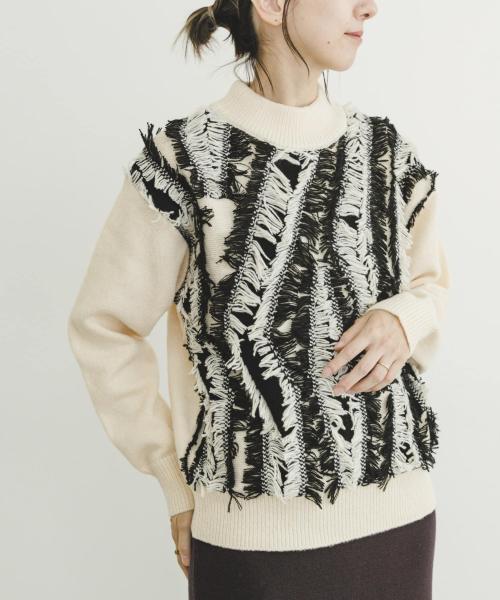 URBAN RESEARCH ITEMS / アーバンリサーチ アイテムズ フリンジプチハイニット フリンジプチハイニット[IT47-22A019]｜URBAN RESEARCH公式