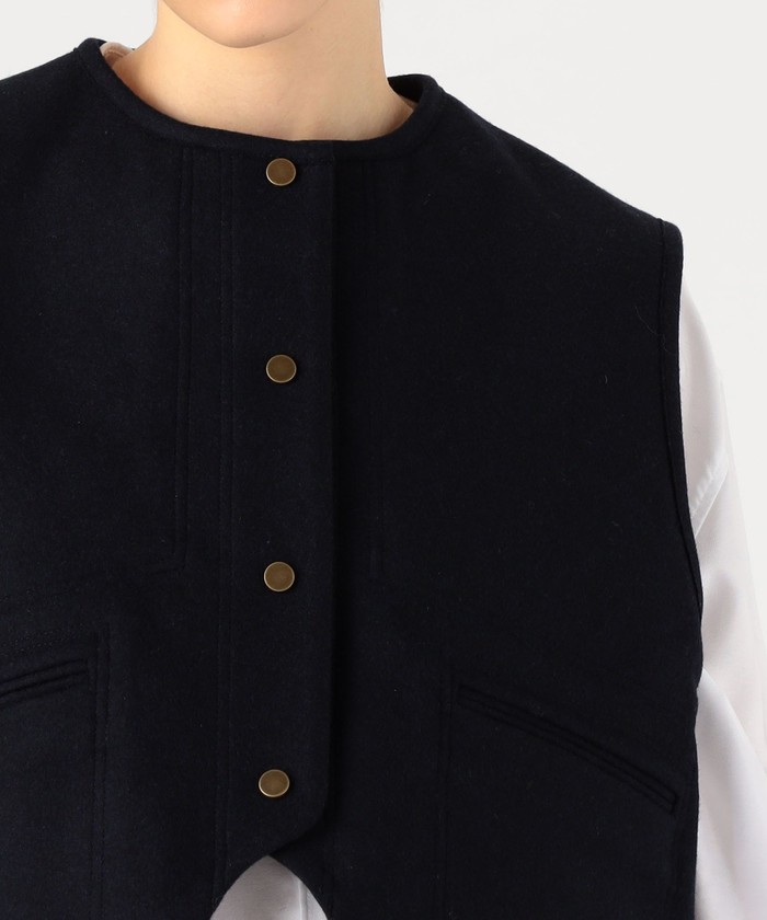 セール 40%OFF】ダブルクロスヘビーメルトン ショートベスト