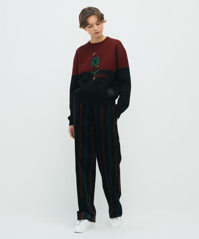 美品　caban ベロア　パンツ CABaN ベロア グラデーションストライプパンツ(507506758