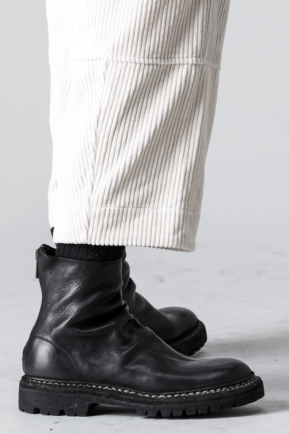 GUIDI 796V_N BACK ZIP BOOTS 42 グイディ GUIDI - 【796V】馬革 バックジップ ホース リバース レザー
