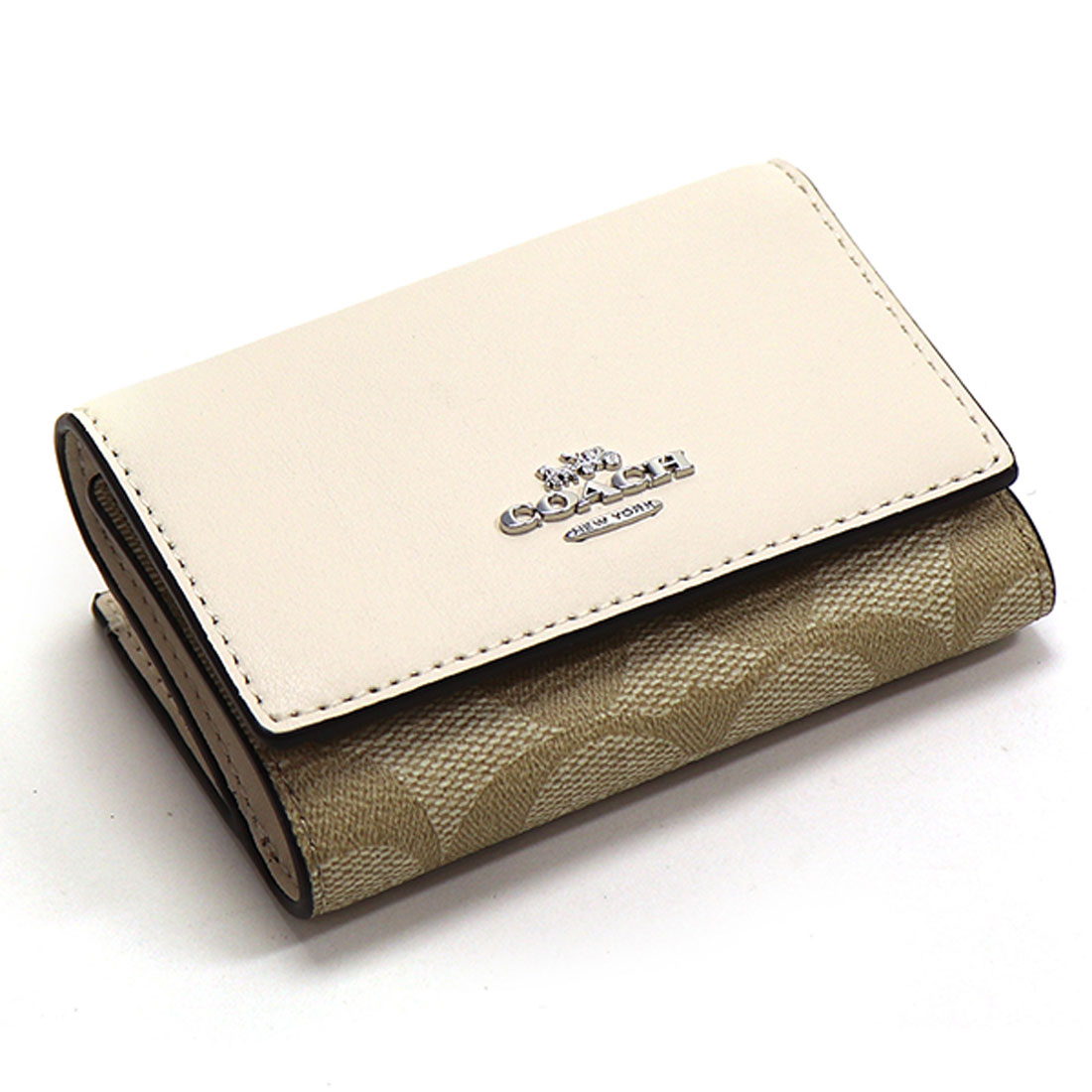 COACH│三つ折り財布│CM761 SIGHA│レディース コーチ 三つ折り財布 COACH ライトカーキ チョーク CM761 SIGHA