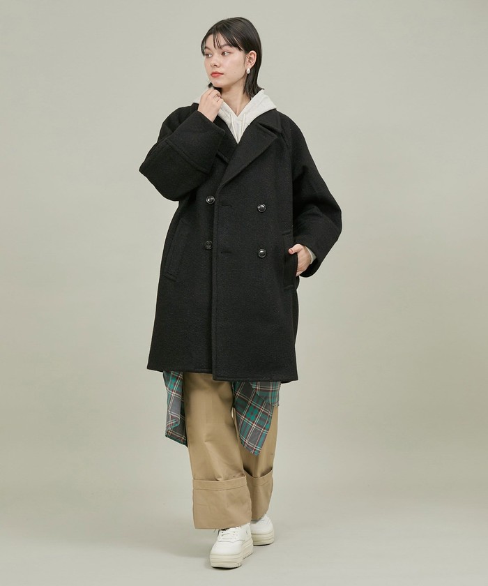 セール 18%OFF】【WEB限定カラー:ブラック】ラムライク/チェック