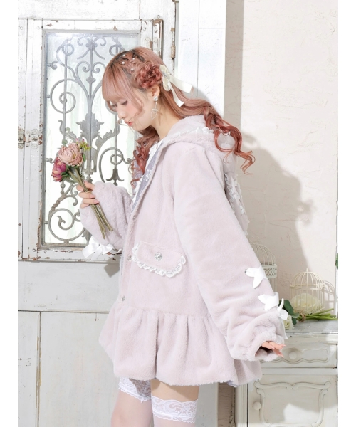 ノエミー　シナモン　ブルゾン ノエミー NOEMIE シナモロール レースアップファーブルゾン