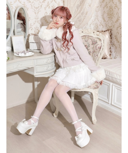 セール】お嬢さんワッフルショートコート(507512221) | ノエミー